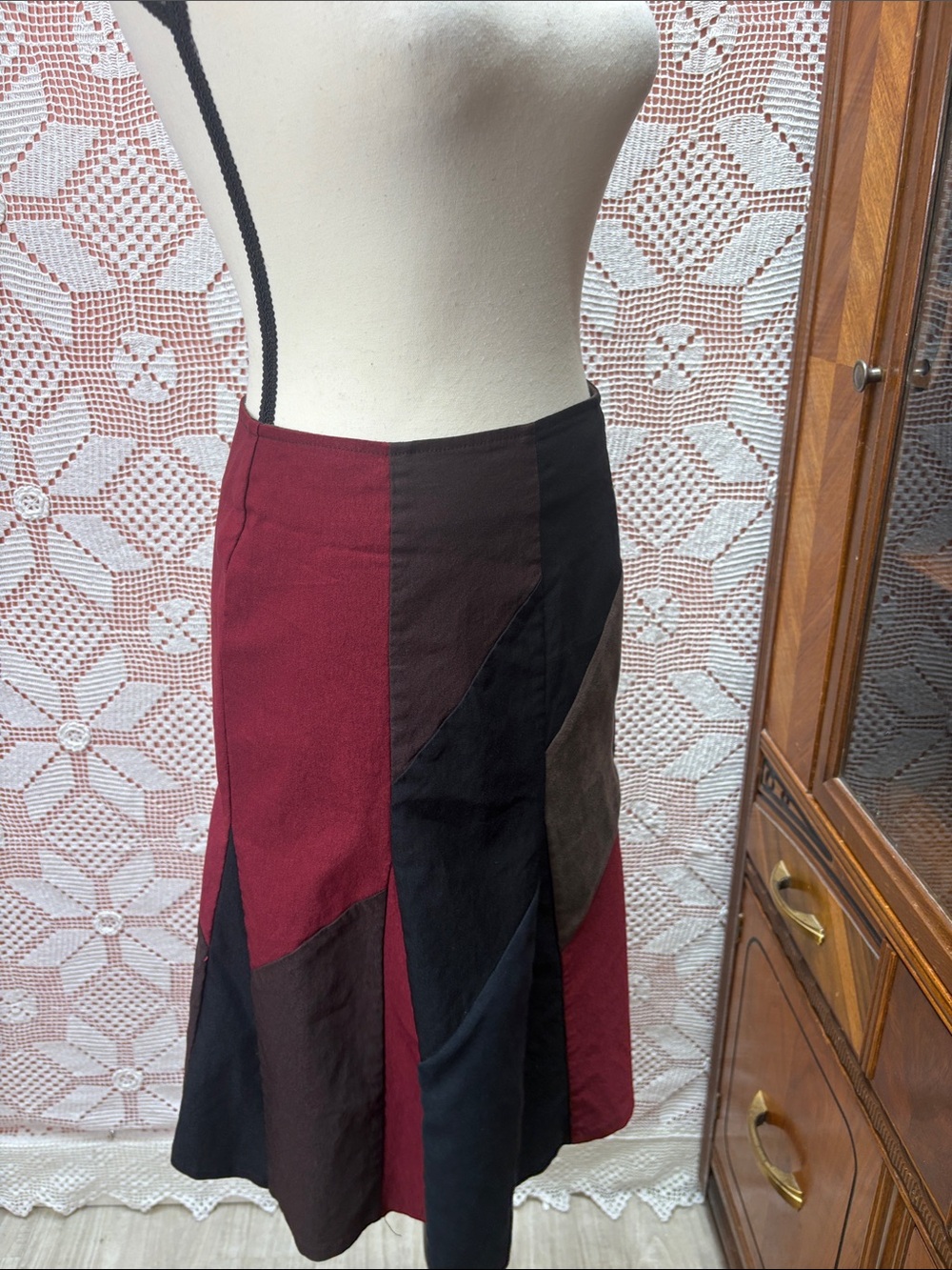 BLU Label Patchwork Midi Skirt — Size - Picture 7 of 10